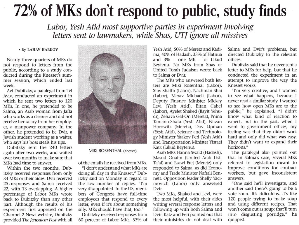 What did Avi Dubitzky do besides catch predators?